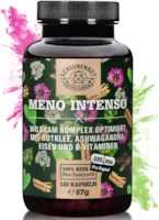 Produktbild von Bewertung Scheunengut MENO INTENSO Wechseljahre Komplex 500mg Yamswurzel Laborgeprüfte Meno Balance mit Rotklee, Ashwagandha, Rhabarber, Eisen, Vitamin B9+B12 120 Stück