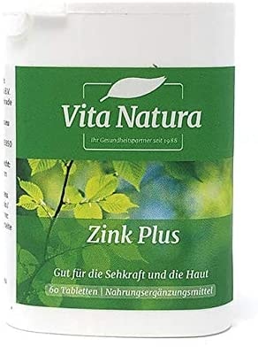 Produktbild von Vita Natura Zink Plus (Zn,Se,Cr) 60 Tabletten (18g)