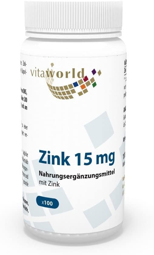 Produktbild von Vita World Zink 15mg 100 Kapseln Apotheken Herstellung