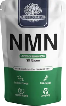 Produktbild von Bewertung SOURCE OF NATURE Pure Uthever NMN Nicotinamid Mononucleotid 99,9% NAD Vorläufer 30g für Hunde und Katzen Premium Qualität NAD Booster