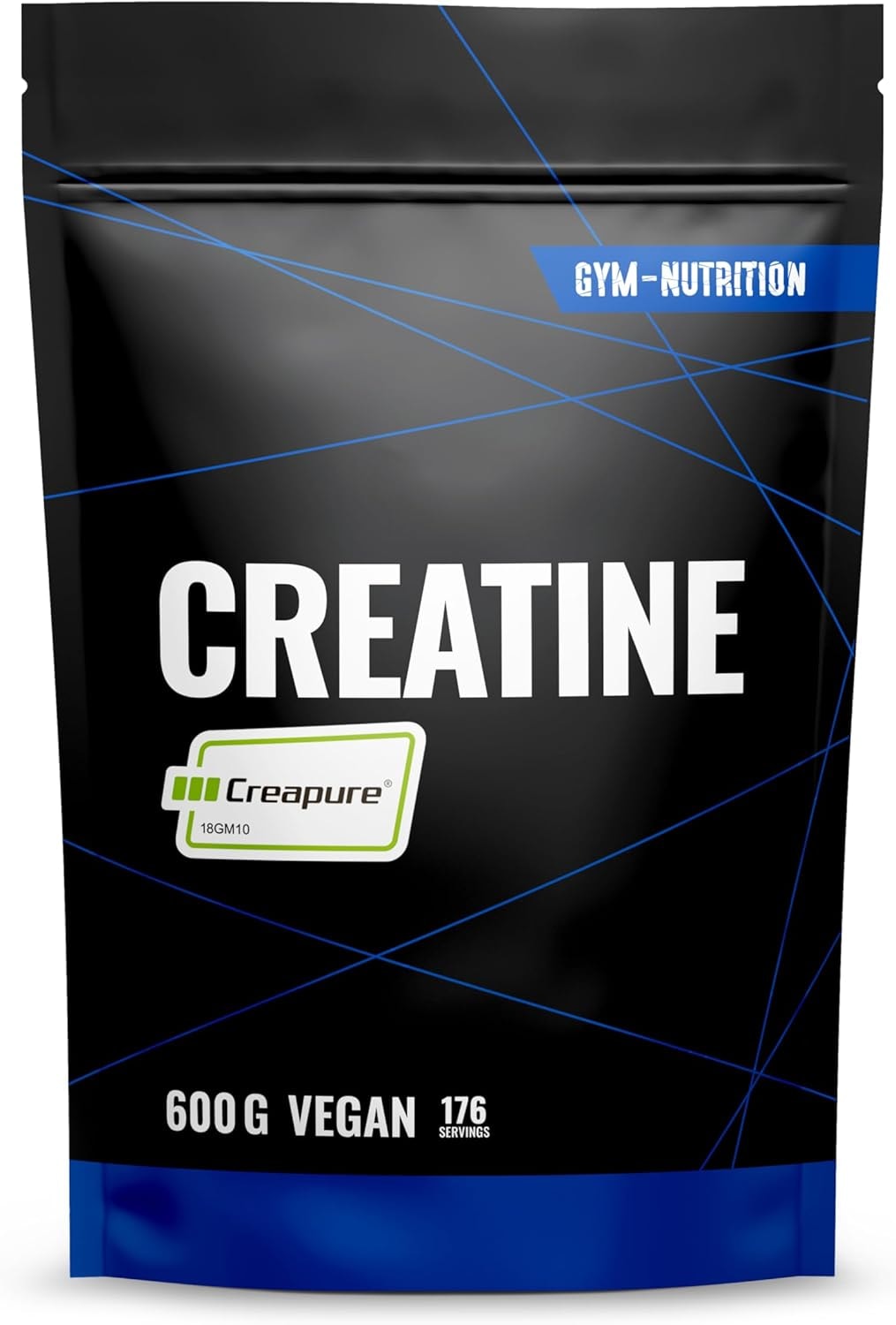Produktbild von Bewertung Gym Nutrition Creapure Creatine Monohydrat Pulver 600g Ultra Reines Kreatin Monohydrat Optimal Hochdosiert Creatin Monohydrat Creatin Pulver Monohydrate 100% Vegan in Deutschland abgefüllt
