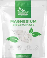 Produktbild von Raw Powders - Magnesium Bisglycinat Kapseln 500 Mg 120 Kapseln Hochdosiert – 200 Mg Elementares Magnesium Vegan pro Portion - Magnesium Glycinat - Magnesium Kapseln Vegan - Nerven und Immunsystem - Von Raw Powders