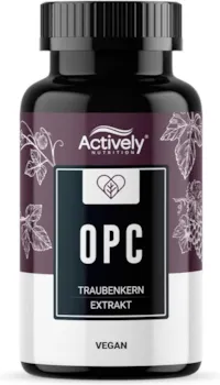 Produktbild von Bewertung Actively NUTRITION OPC Traubenkernextrakt 240 Kapseln sehr hochdosiert mit 1000mg Extrakt und 670mg natürlich reinem OPC je Tagesdosis nach HPLC laborgeprüftes OPC aus europäischen Weintrauben vegan