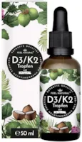 Produktbild von Feel Natural® Vitamin D3/K2 Tropfen - Spitzenrohstoff K2VITAL® mit 99,7% All-Trans-MK-7, laborgeprüft, hochdosiert, ohne Zusätze, in Deutschland produziert