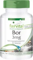 Produktbild von fairvital - Bor 3mg Tabletten - VEGAN - 90 Tabletten - Spurenelement aus Natriumtetraborat
