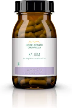 Heidelberger Chlorella – Kalium als Magnesiumkaliumcitrat Kapseln, vegan, organische Form als Kaliumcitrat, gute Bioverfügbarkeit, hergestellt in Deutschland, 75 g, 100 Kapseln