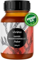 Produktbild von VIVOSU - Sango Pulver (200 g) - Calcium & Magnesium 2:1 hochdosiert aus der Meereskoralle - im Glas - Original Okinawa Koralle - nur 1 Messlöffel täglich