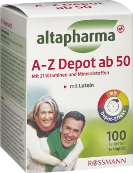 Produktbild von Bewertung ROSSMANN Altapharma A-Z Depot Ab 50 Multivitamin und Mineralstoff Depot