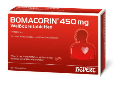 Produktbild von Bewertung BOMACORIN 450 mg Weißdorntabl N Filmtablet 100 S
