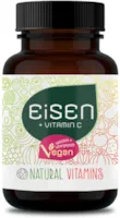 Produktbild von NATURAL VITAMINS Eisen mit 40mg natürlichem Vitamin C I Premiumrohstoff: Eisenbisglycinat (Eisen-Chelat) I 240 Tabletten I Laborgeprüft, Vegan, in Deutschland produziert