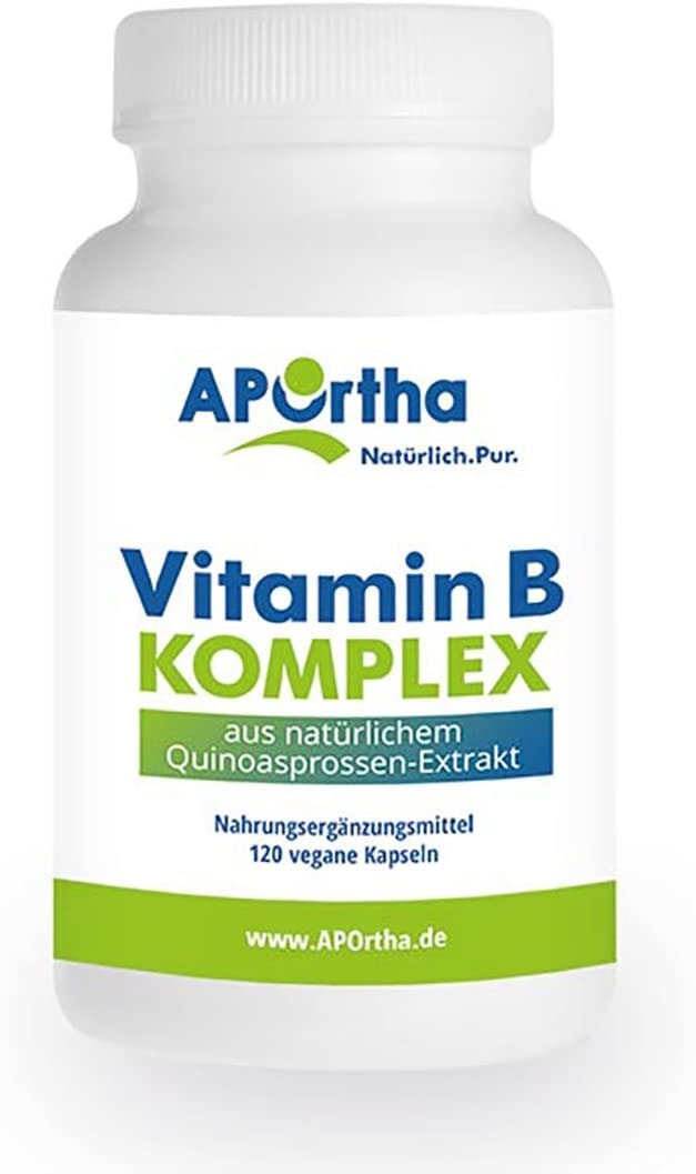Produktbild von APOrtha - Vitamin B-Komplex aus natürlichem Quinoasprossen-Extrakt – 120 vegane Kapseln