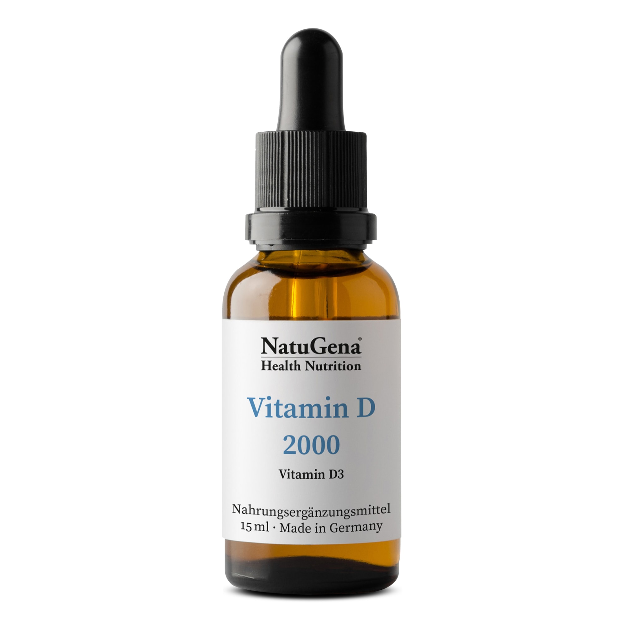 Produktbild von Bewertung NatuGena Vitamin D Tropfen 2000 I.E. pro Tropfen Höchste Bioverfügbarkeit 15ml 525 Tropfen 1 Tropfen alle 2 Tage