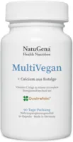 Produktbild von Bewertung NatuGena MultiVegan Calcium aus Rotalge speziell für den Veganer mit Vitamin-B12-Formen Folsäure Cholin-Bitartrat Vitamin B2 Calcium Eisen Zink Jod Selen Vitamin C 90 Kapseln 3 Monats-Packung