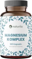 Produktbild von Bewertung naturila Magnesium Komplex hochdosiert mit Vitamin B6-400 mg elementares Magnesium pro Tagesdosis Magnesium Bisglycinat Magnesium Malat Magnesium Citrate Magnesiumhydroxid ohne Zusatzstoffe & geprüft
