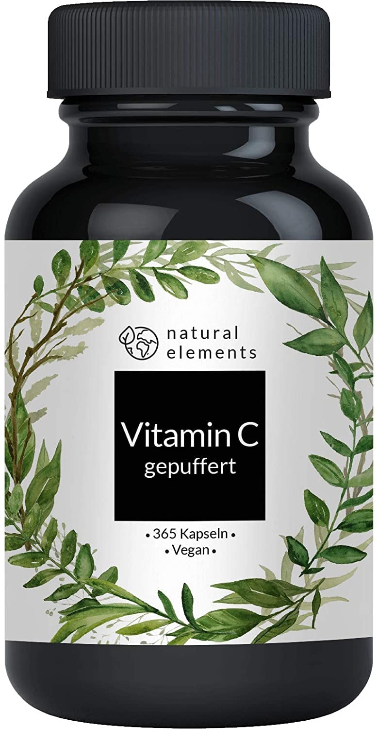 Produktbild von natural elements Vitamin C 500mg 365 Kapseln Premium Aus pflanzlicher Fermentation gepuffert