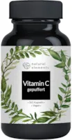Produktbild von natural elements Vitamin C 500mg 365 Kapseln Premium Aus pflanzlicher Fermentation gepuffert