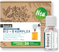 basics Hochdosierter Vitamin B12 B-Komplex mit Folsäure, Niacin, Biotin zur Unterstützung des Immunsystems, 30 x 10 ml