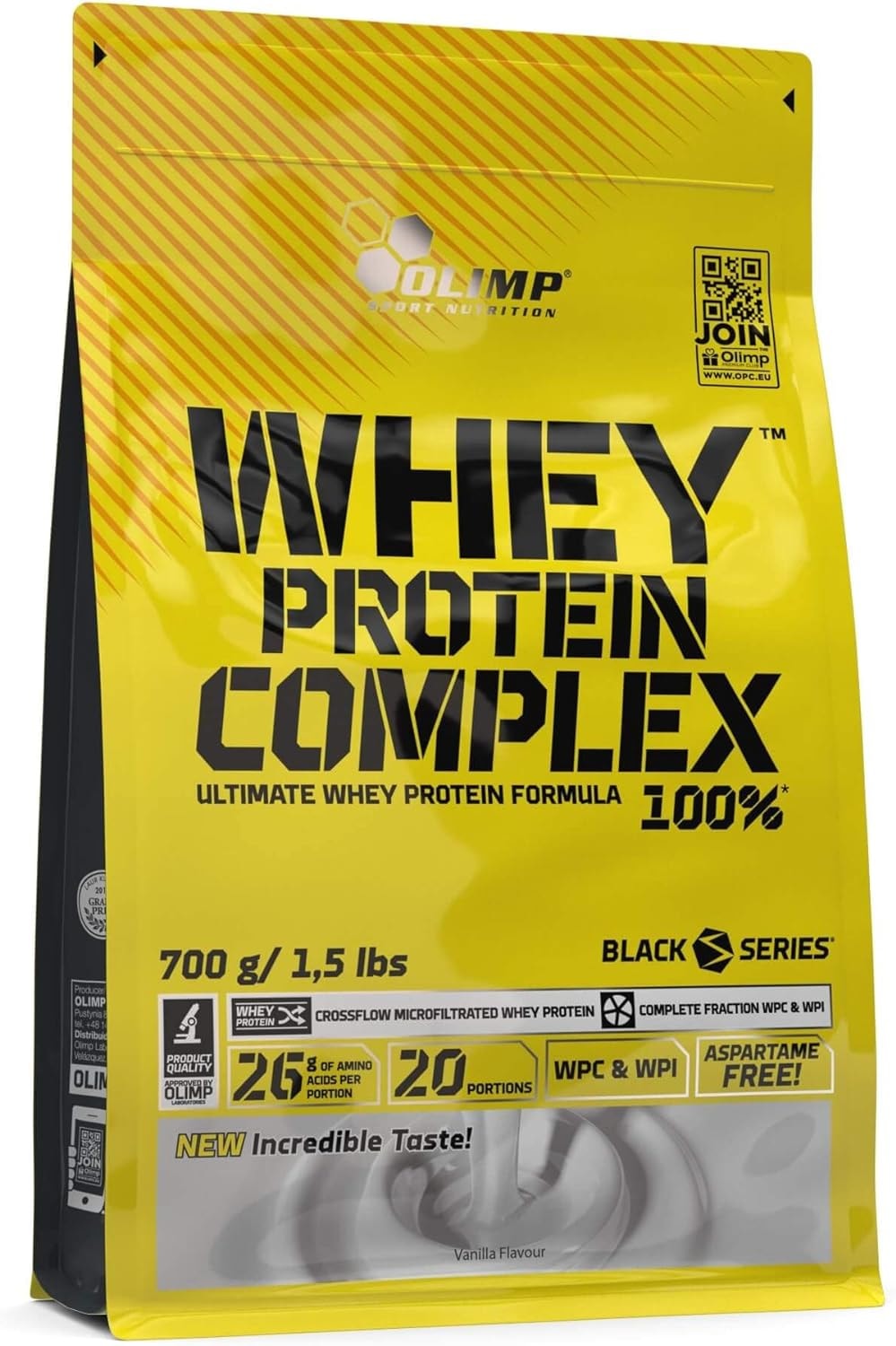 Produktbild von Bewertung OLIMP SPORT NUTRITION Whey Protein Complex 100% Molkeproteinisolat und Molkenproteinkonzentrat 700g Vanille