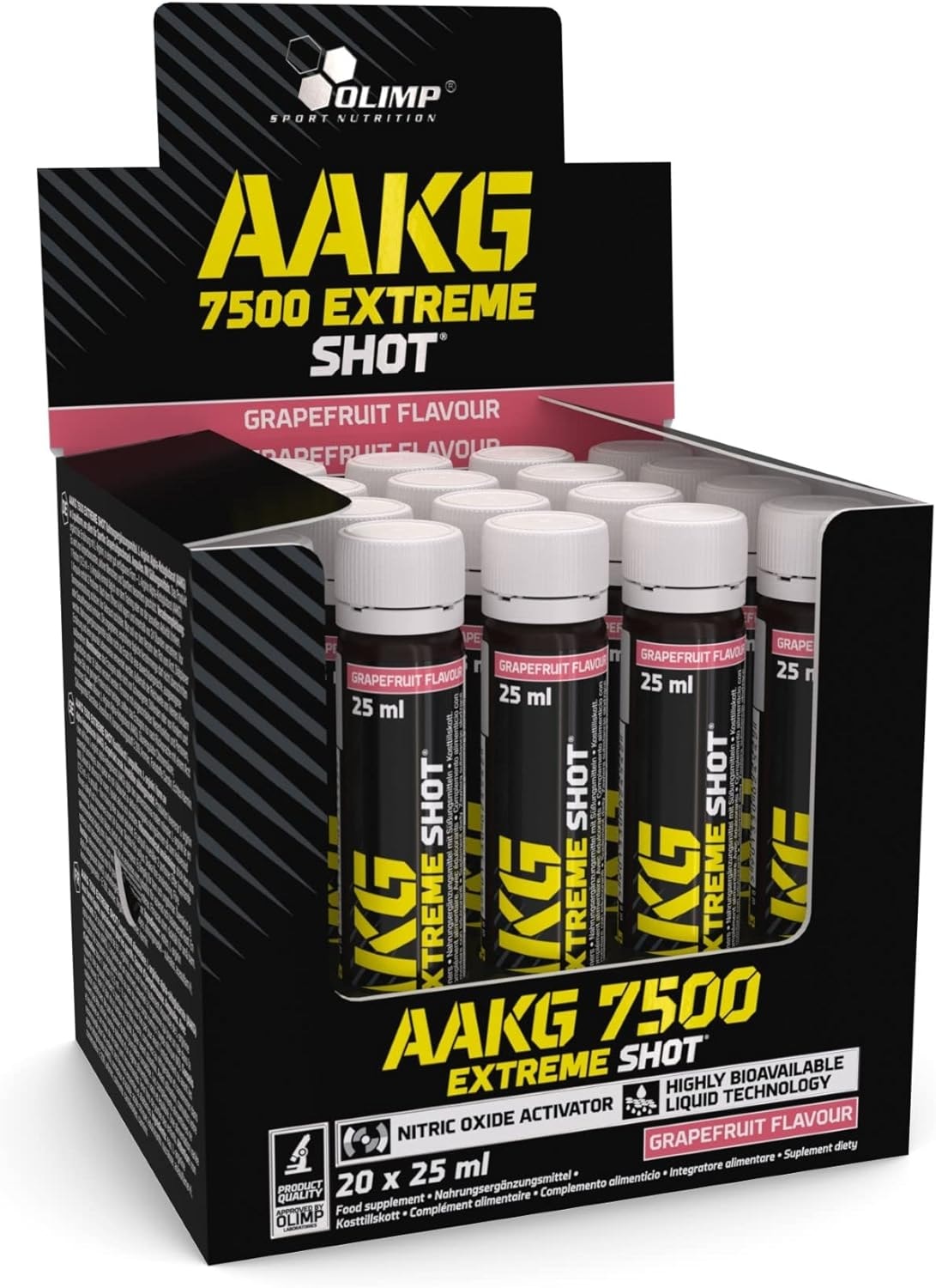 Produktbild von Bewertung OLIMP SPORT NUTRITION Ampullen AAKG Extreme Shot 7500 Grapefruit 20 Ampullen