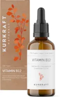 Produktbild von KURKRAFT Vitamin B12 Tropfen (50ml) Vegan & alkoholfrei alle 3 natürlichen Formen beide Aktiv-Depotform laborgeprüft ohne Zusätze in Deutschland produziert