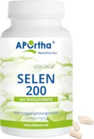 Produktbild von APOrtha Selen, 120 vegane Kapseln mit je 200µg aus Natriumselenit, hochdosiert und leicht zu schlucken, allergenfrei, vegan, glutenfrei, Alternative zu Tropfen und Tabletten