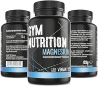 Produktbild von Gym Nutrition - Magnesium – Hochdosiert – Laborgeprüft - Magnesium-Bisglycinat – 100mg reines Magnesium pro Kapsel ohne Zusätze — vegan - Made in Germany — 150 Kapseln