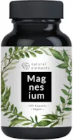 Produktbild von Bewertung natural elements Premium Magnesiumcitrat 2320mg davon 360mg elementares Magnesium pro Tagesdosis 180 Kapseln laborgeprüft und hochdosiert