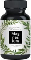 natural elements - Premium Magnesiumcitrat - 2320mg davon 360mg elementares Magnesium pro Tagesdosis - 180 Kapseln - Laborgeprüft und hochdosiert