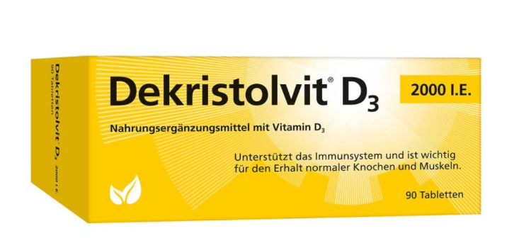 Produktbild von Bewertung Dekristolvit Vitamin D3 Tabletten mit 2000 I.E. 90 Stück PZN 10818569