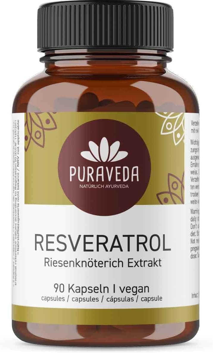 Produktbild von Bewertung Purativa Biotiva Riesenknöterich Extrakt 10% Resveratrol 90 Kapseln 500mg Polygonum cuspidatum abgefüllt in Deutschland vegan