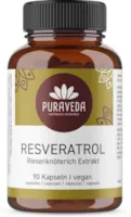 Produktbild von Bewertung Purativa Biotiva Riesenknöterich Extrakt 10% Resveratrol 90 Kapseln 500mg Polygonum cuspidatum abgefüllt in Deutschland vegan