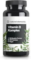 Produktbild von Bewertung natural elements Vitamin B Komplex 240 Tabletten Premium-Rohstoff Quatrefolic® mit Bioaktiv-Formen 2 Kofaktoren vegan hochdosiert unabhängig laborgeprüft