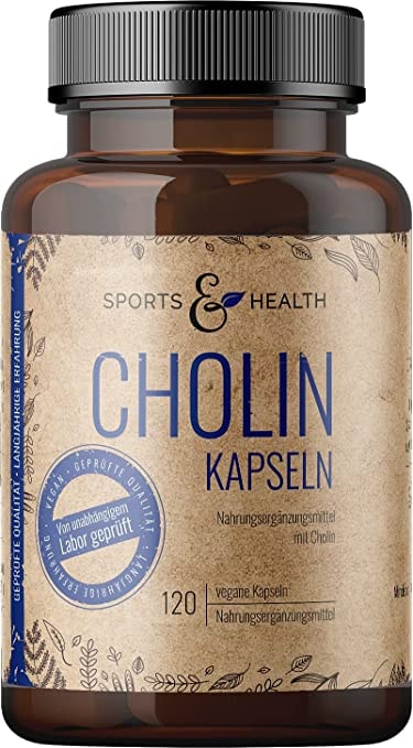Produktbild von CDF Sports & Health Solutions Kapseln - Cholin Kapseln Hochdosiert - 120 Kapseln Cholin hochdosiert - reines Cholin Pulver in Kapseln – Choline