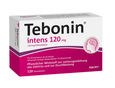 Produktbild von Bewertung Tebonin intens 120 mg Ginkgo Extrakt 60 Stück für natürliche Unterstützung bei Ohrgeräuschen und zur Linderung von Tinnitus