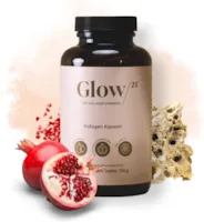 Produktbild von Bewertungsergebnis Glow25 Kollagen Kapseln mit Hyaluronsäure Vitamin C hochdosiert 180 Kapseln Premium Collagen Complex für eine schöne Haut Ohne Zusatzstoffe Laborgeprüft Made in Germany