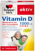 YUECHAO Doppelherz Vitamin D 1000 – Mit Vitamin D als Beitrag zur normalen Funktion des Immunsystems – 45 Tabletten