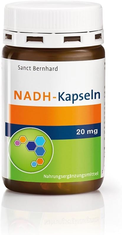 Produktbild von Bewertung Sanct Bernhard NADH-Kapseln 20 mg Vitamin B3 (Niacin) 30 Kapseln für 1 Monat