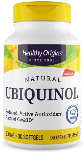 Produktbild von Healthy Origins Natural Ubiquinol mit Kaneka QH, 300mg, hochdosiert, 30 Weichkapseln, Laborgeprüft, Glutenfrei, Sojafrei, Ohne Gentechnik