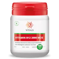 Produktbild von Bewertung VITALS VITAMIN B12 2000 MCG Lutschtabletten METHYLCOBALAMIN ADENOSYLCOBALAMIN optimale Bioverfügbarkeit Zellteilung Blutbildung Energiestoffwechsel Homocystein-Stoffwechsel Immunsystem Psyche Müdigkeit Nervensystem Artikelnummer V2498