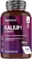 WeightWorld - Kalium Tabletten - 1000mg je Tagesdosis - 180 Kaliumcitrat Tabletten für 3 Monate - Vegan & Wichtige Mineralstoffe - Potassium Citrate - Nahrungsergänzungsmittel von WeightWorld