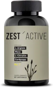 Produktbild von Bewertung zestonics ZEST'ACTIVE L-Arginin Base Maca L-Citrullin und Cordyceps Kapseln von zestonics Maca Arginin