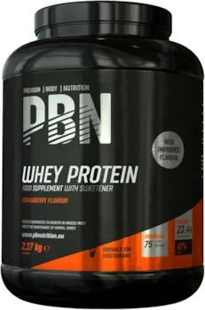 Produktbild von Bewertung PBN Premium Body Nutrition Whey Protein Powder Strawberry