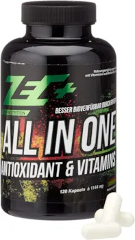Produktbild von ZEC+ ALL in ONE Antioxidantien & Vitamine - 120 Kapseln, Multivitamin-Präparat mit Kombination aus Vitaminen, Mineralstoffen, Spurenelementen und OPC-Traubenkernextrakt, Made in Germany