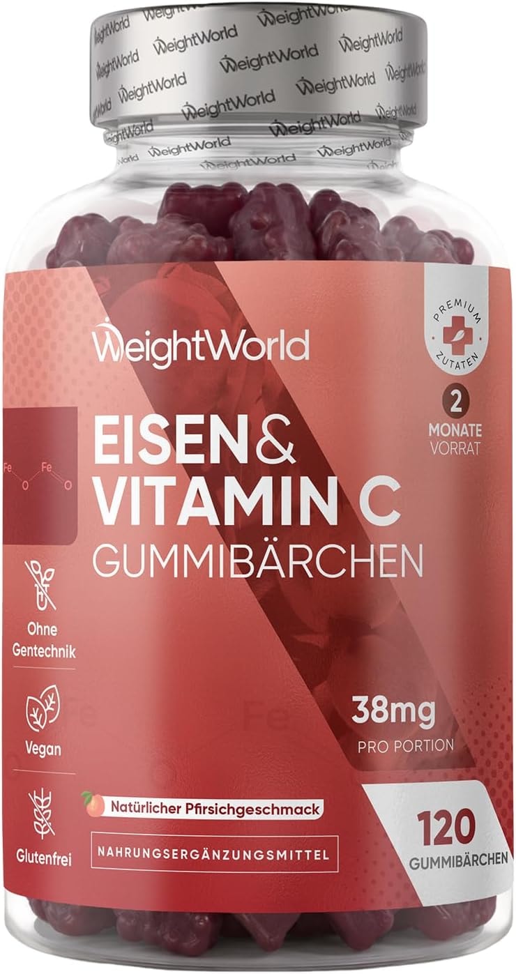 Produktbild von Bewertung WeightWorld Eisen & Vitamin C Gummibärchen