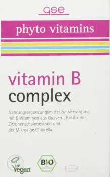 GSE Vitamin B-Komplex Tabletten, 60 Kapseln, 100% vegan und ohne Zusatzstoffe, hochdosiert, BIO-Qualität