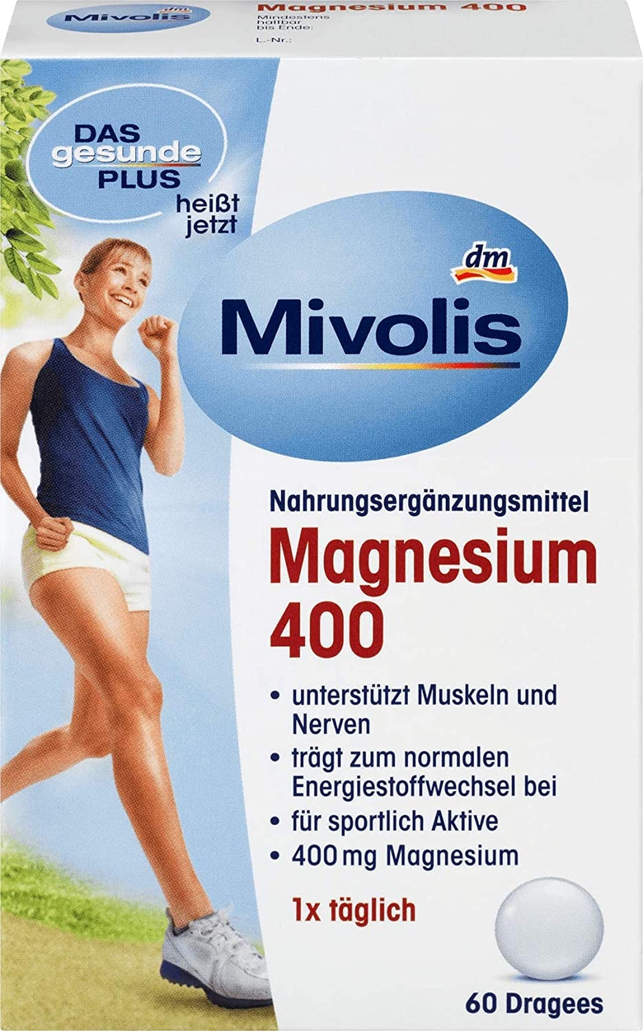 Produktbild von Mivolis Magnesium 400mg Tabletten Nahrungsergänzungsmittel 60St 48g