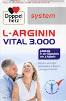Bewertung Doppelherz system L-ARGININ VITAL 3.000 750 mg L-Arginin pro Kapsel Für den vitalen und aktiven Mann 120 Kapseln
