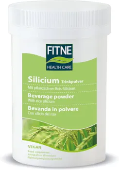 Produktbild von FITNE Health Care Silicium Trinkpulver, pflanzliches Reis-Silicium, Kieselsäure für Haut, Haar und Nägel, stärkt Knorpel, Sehnen und Bindegewebe, vegan und laktosefrei (120 g)