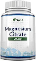Produktbild von Nu U Nutrition Magnesiumcitrat 200 mg Versorgung für 6 Monate 180 Magnesium-Tabletten Nahrungsergänzungsmittel von Nu U Nutrition