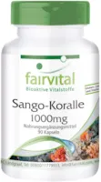 Produktbild von fairvital - Sango Koralle Kapseln 1000mg - VEGAN - 90 Kapseln - enthält 340mg Calcium pro Kapsel